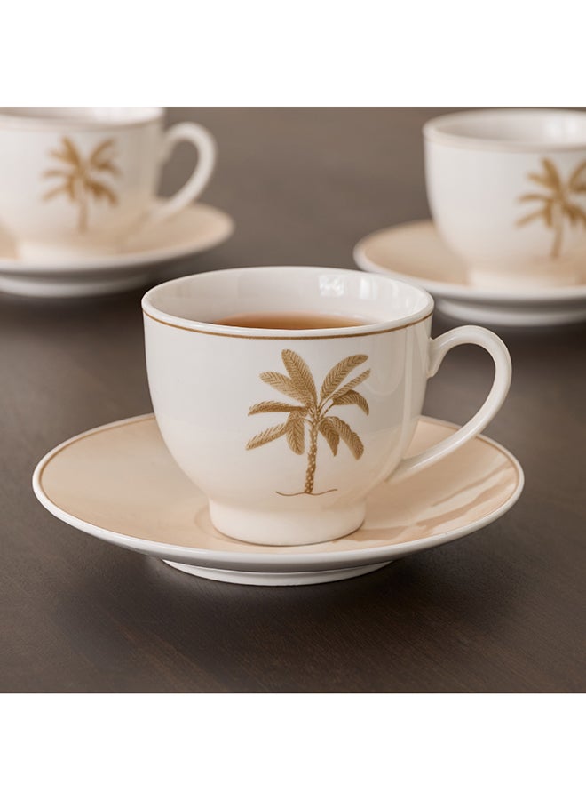 Home Box Sahra 8-Piece Cup and Saucer Set - Image 2
